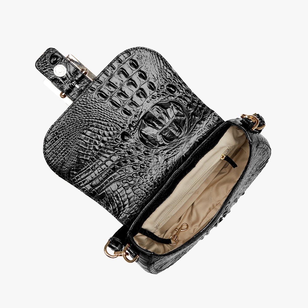 Brahmin Cynthia Leather Shoulder Bag - Black Melbourne