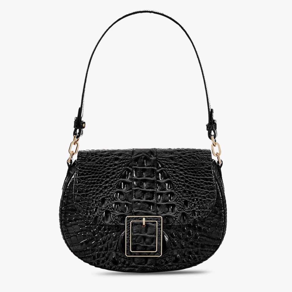Brahmin Cynthia Leather Shoulder Bag - Black Melbourne