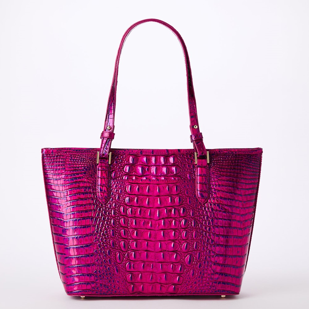 Brahmin Medium Asher Leather Tote - Voltage Violet