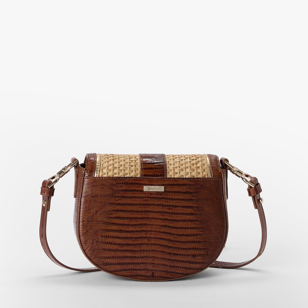 Brahmin Briar Leather Crossbody - Caramel Jardim
