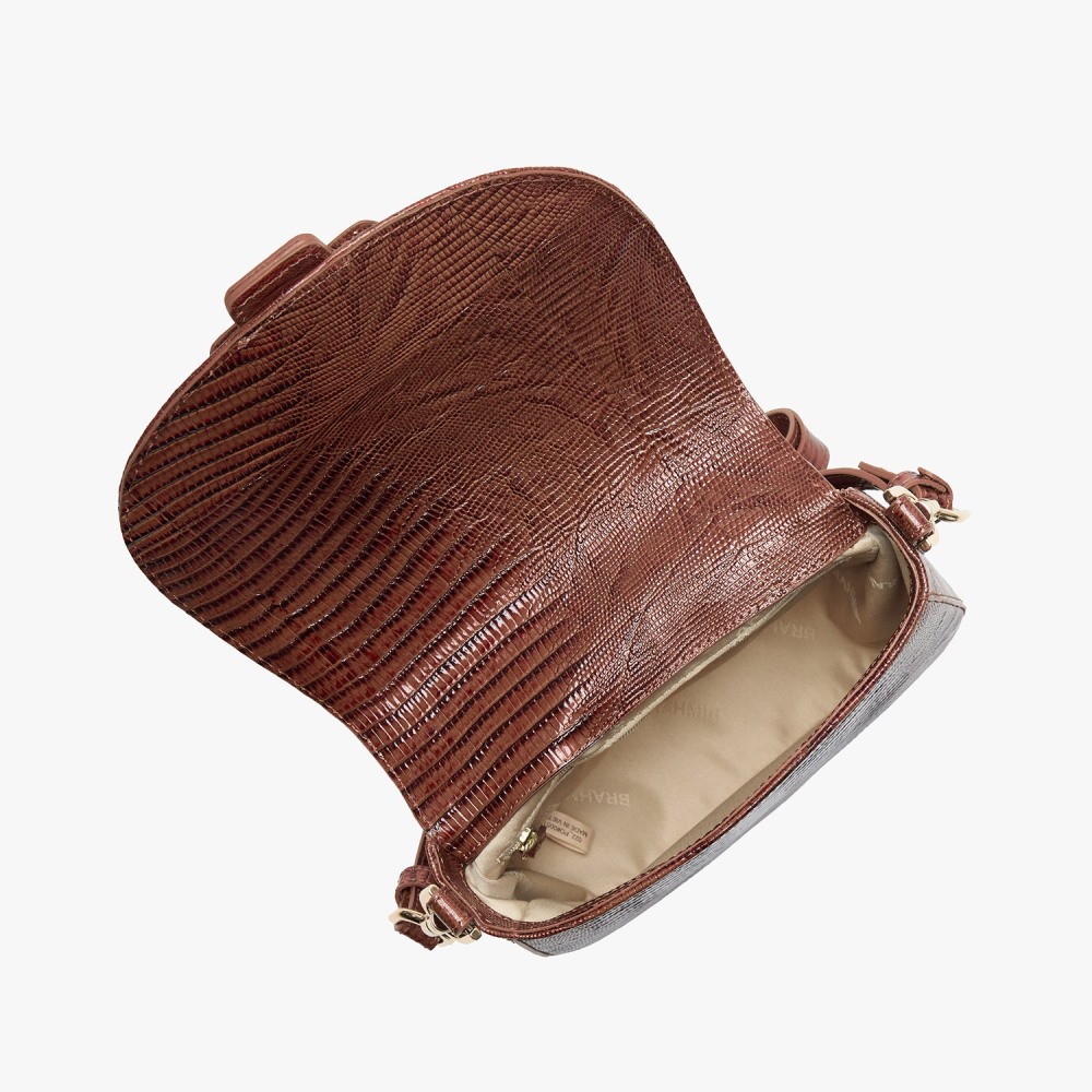 Brahmin Briar Leather Crossbody - Caramel Jardim