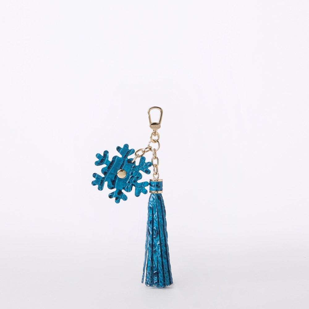 Brahmin Snowflake Leather Tassel - Vibrant Azure