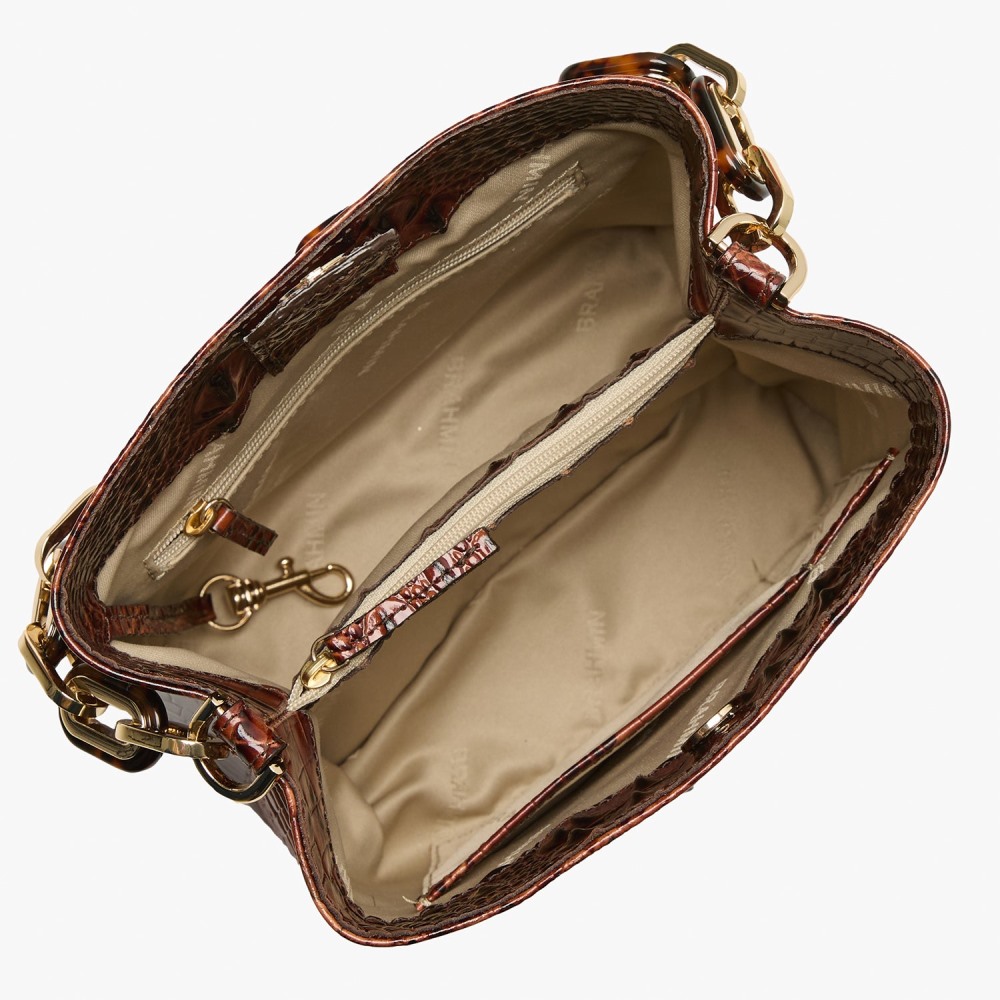 Brahmin Mod Mini Amelia Leather Crossbody - Pecan Melbourne