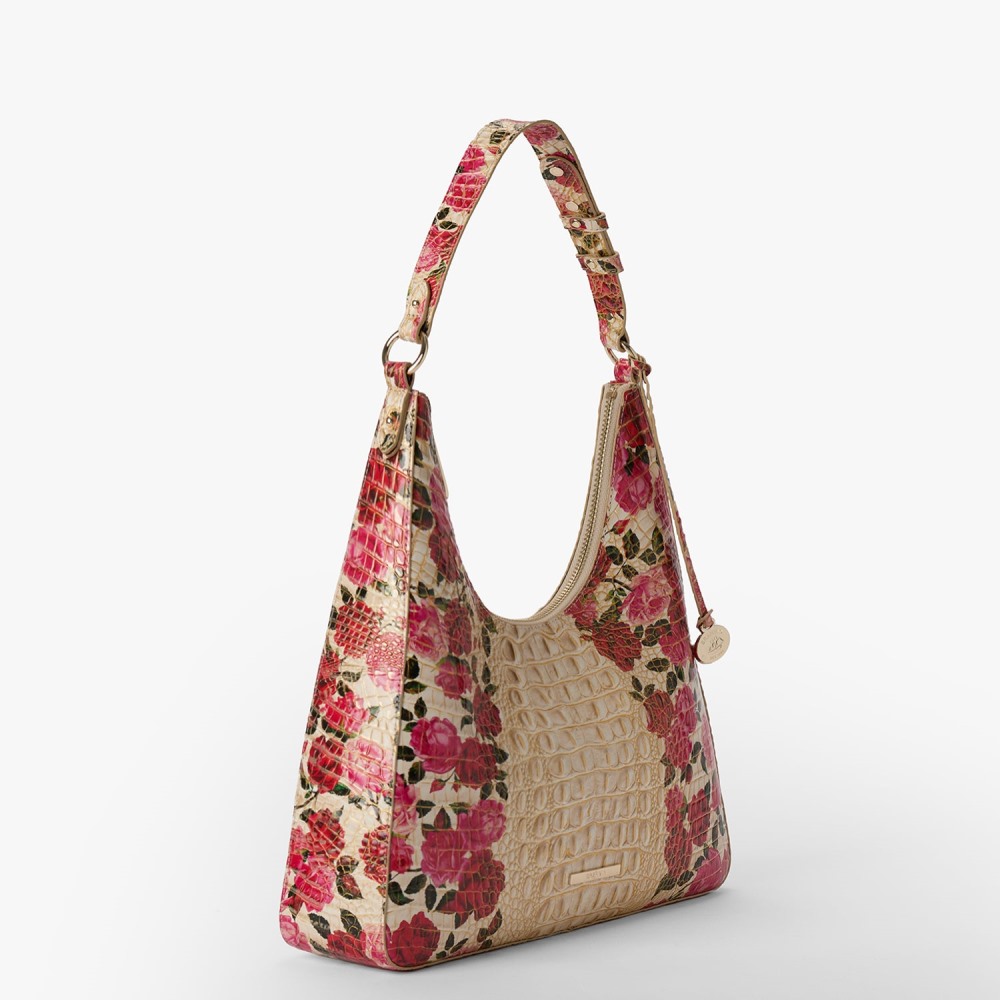 Brahmin Tabitha Leather Shoulder Bag - Romantic Roses Ombre Melbourne