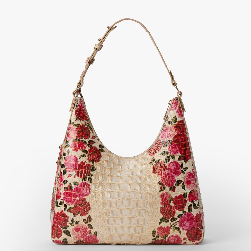 Brahmin Tabitha Leather Shoulder Bag - Romantic Roses Ombre Melbourne