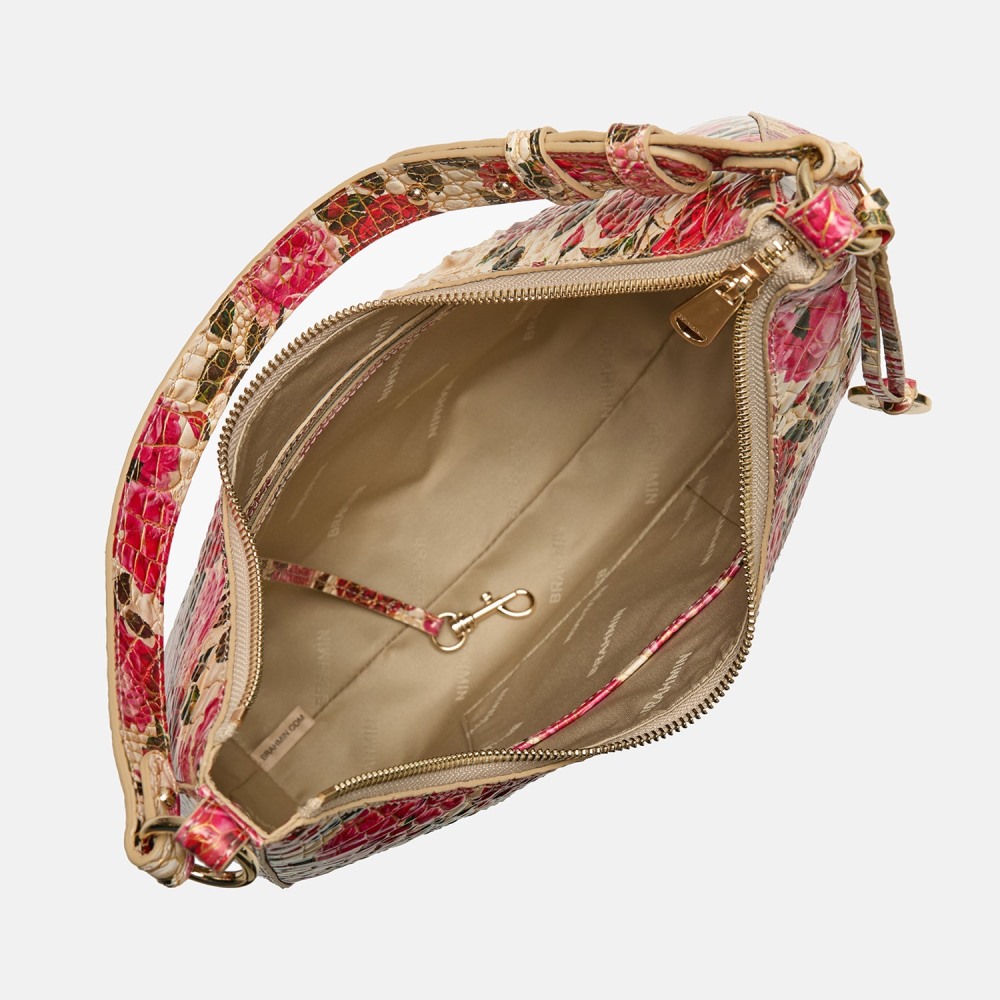 Brahmin Tabitha Leather Shoulder Bag - Romantic Roses Ombre Melbourne