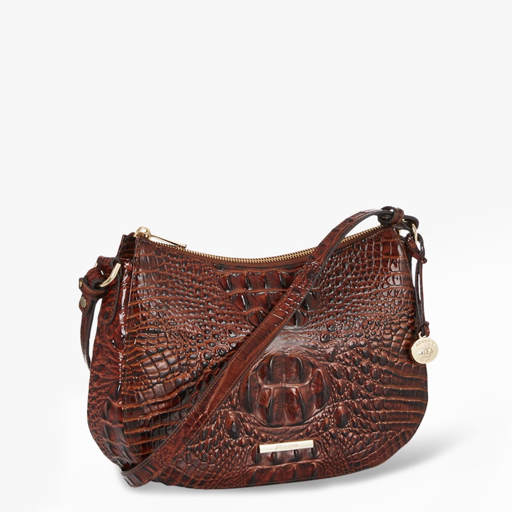 Brahmin Shayna Leather Crossbody - Pecan Melbourne
