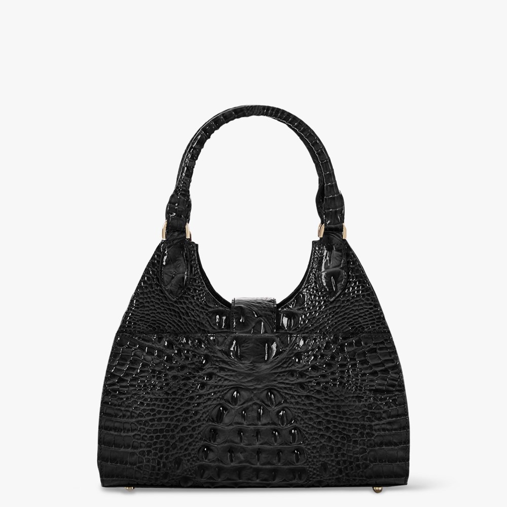 Brahmin Adrian Leather Satchel - Black Melbourne