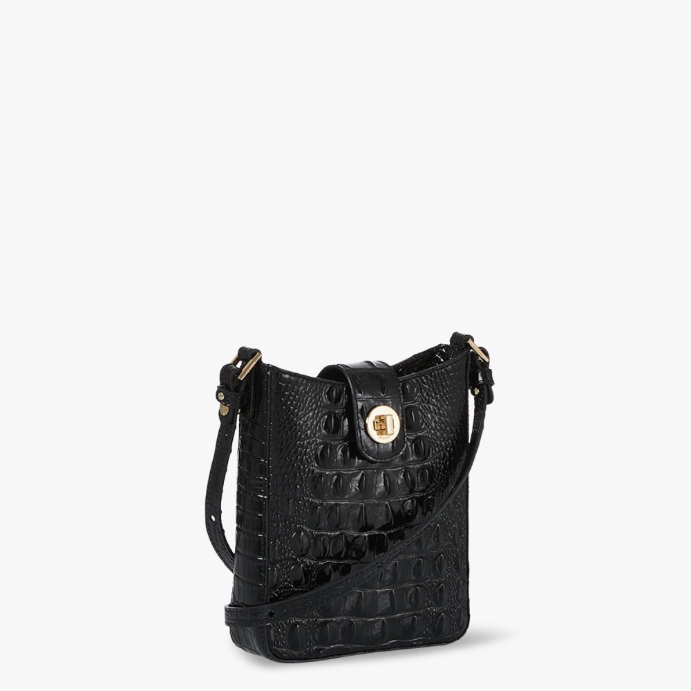 Brahmin Marley Leather Crossbody - Black Melbourne