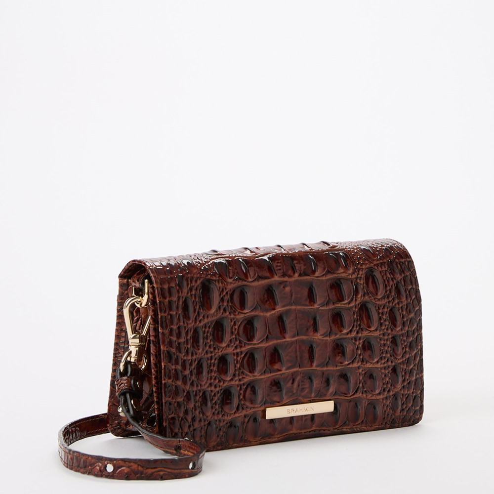 Brahmin Minuette Leather Crossbody - Pecan Melbourne