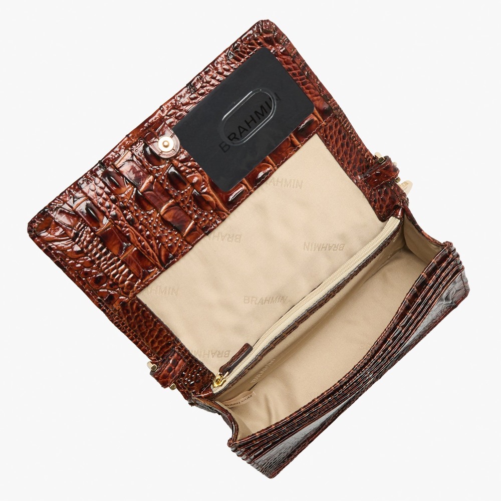 Brahmin Minuette Leather Crossbody - Pecan Melbourne
