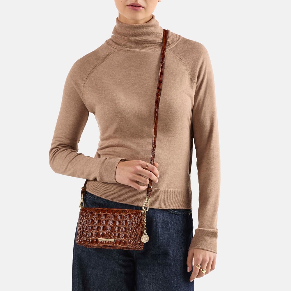 Brahmin Minuette Leather Crossbody - Pecan Melbourne