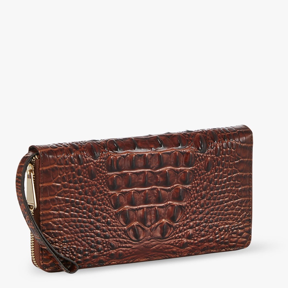 Brahmin Skyler Pecan Leather Clutch - Pecan Melbourne