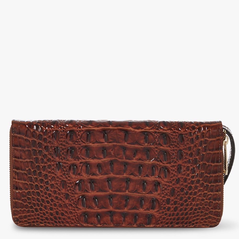 Brahmin Skyler Pecan Leather Clutch - Pecan Melbourne