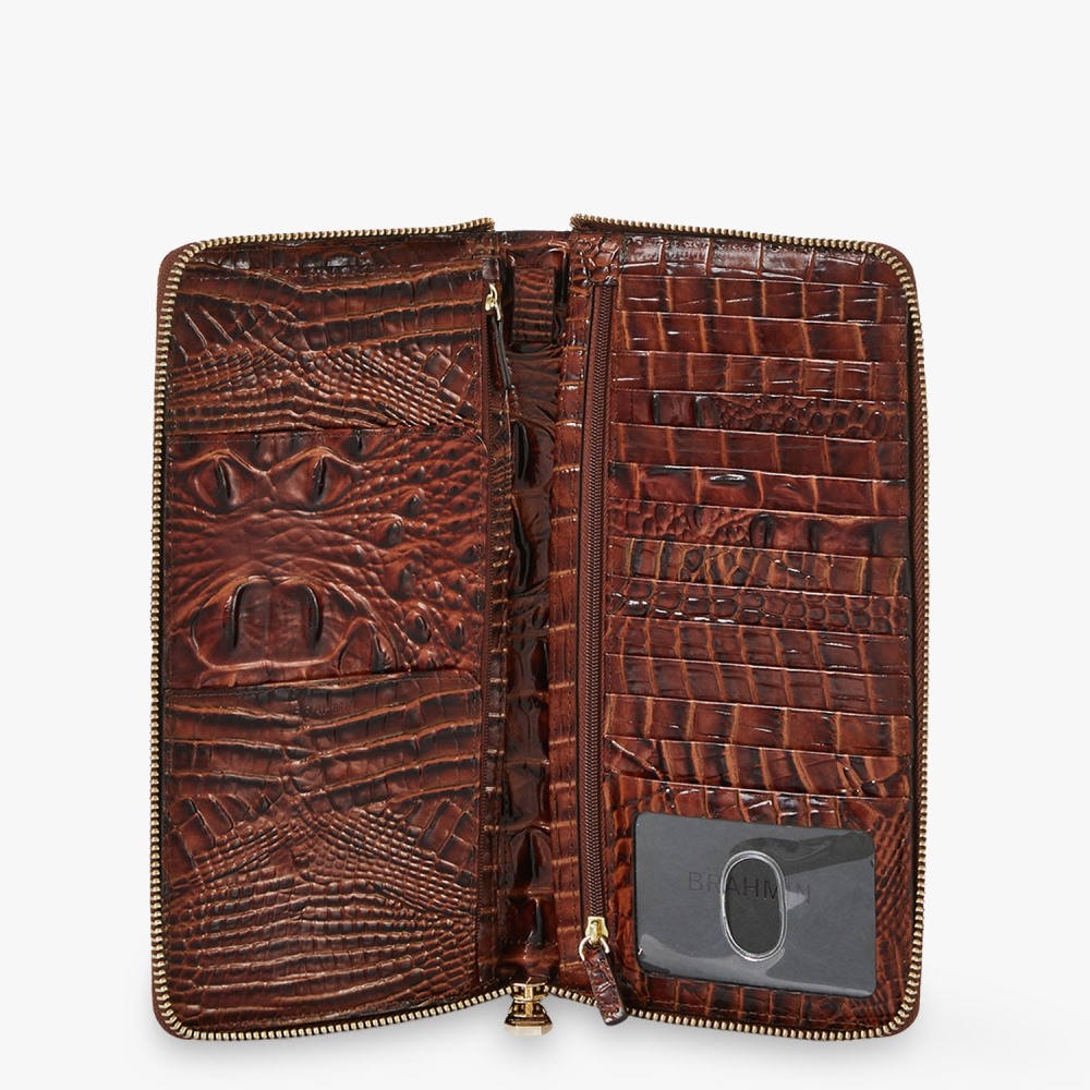 Brahmin Skyler Pecan Leather Clutch - Pecan Melbourne
