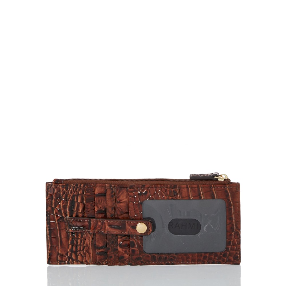 Brahmin Credit Card Leather Wallet - Pecan Melbourne
