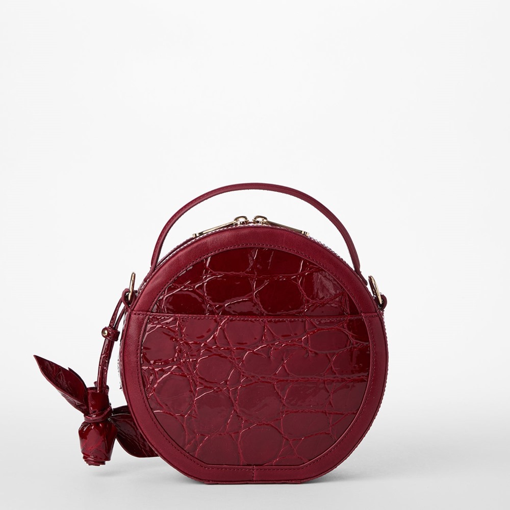 Brahmin Lane Leather Crossbody - Red Claudine