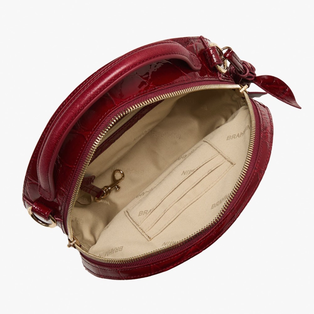 Brahmin Lane Leather Crossbody - Red Claudine