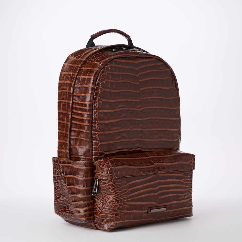 Brahmin Lucas Leather Backpack - Chestnut Baypoint