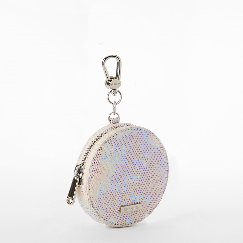 Brahmin Circle Coin Purse - Beige Brahmin Luxe Leisure