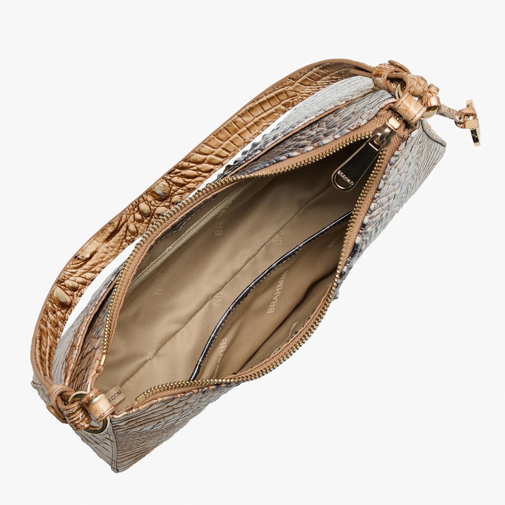 Brahmin Esme Leather Shoulder Bag - Tri-Color Ombre Melbourne