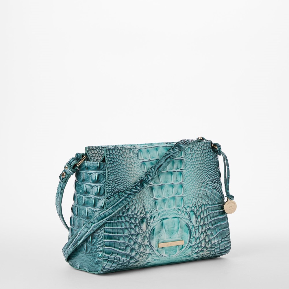 Brahmin Hillary Leather Crossbody - Spearmint Ombre Melbourne