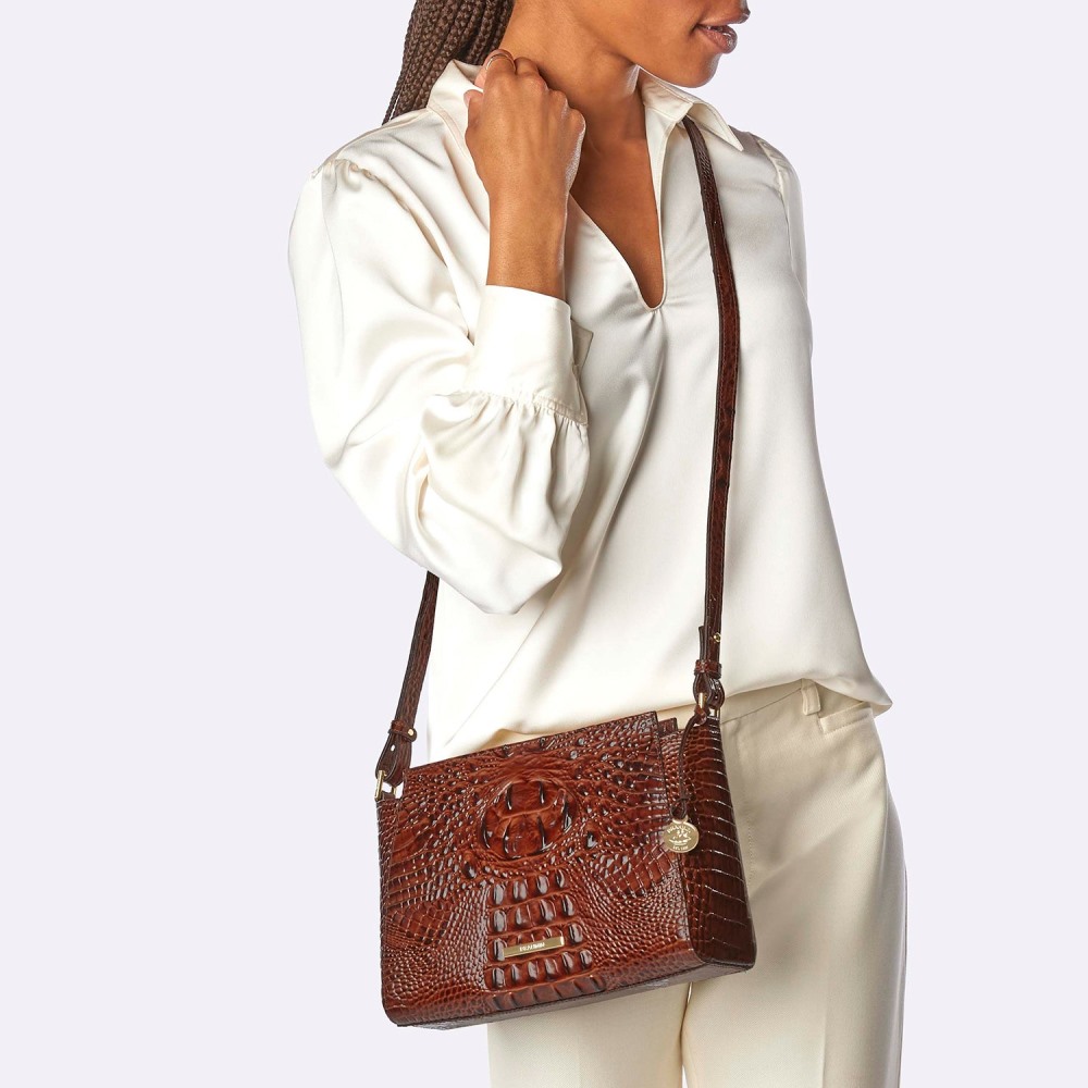Brahmin Hillary Leather Crossbody - Spearmint Ombre Melbourne