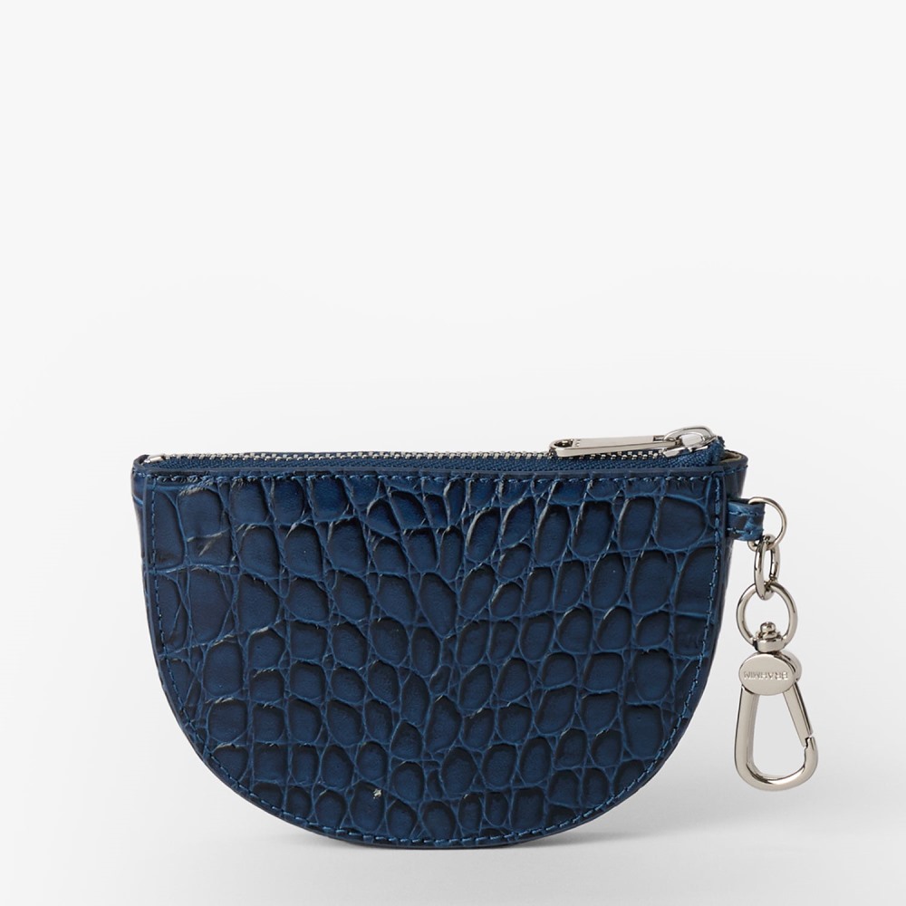 Brahmin Britt Leather Coin Purse - Heavenly Blue Lumeria