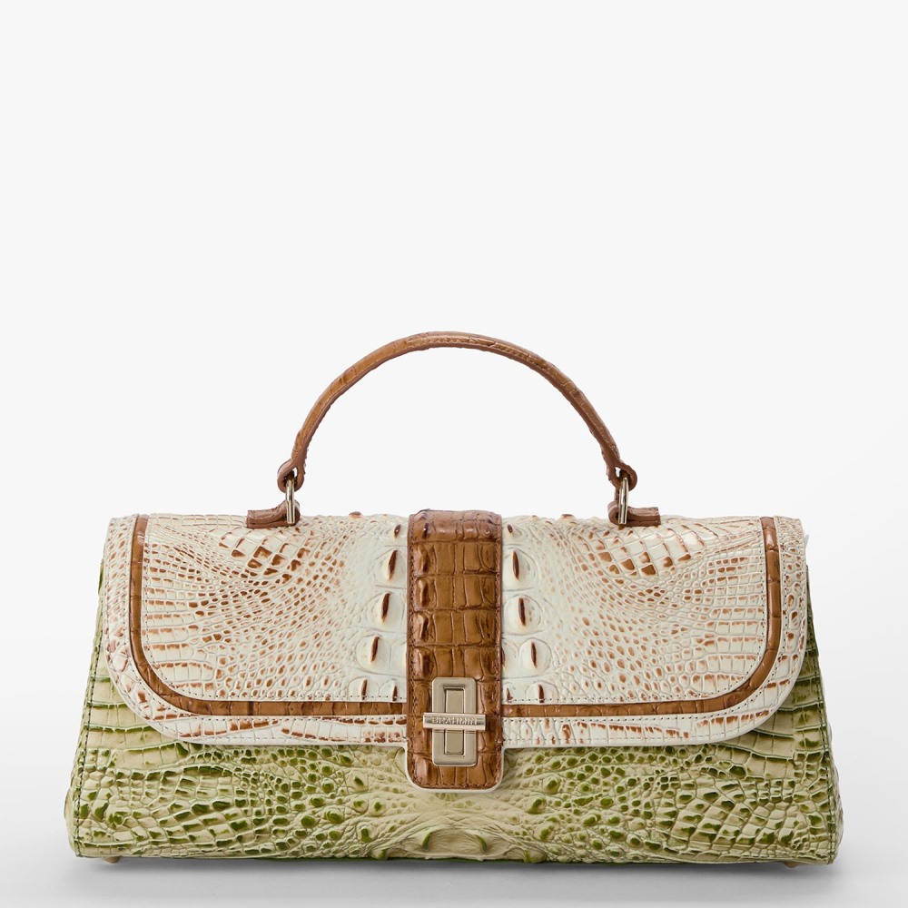 Brahmin Dayan Leather Satchel - Fern Williamette