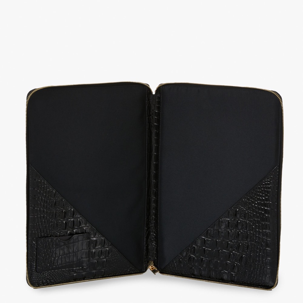 Brahmin Leather Landon Portfolio - Black Melbourne