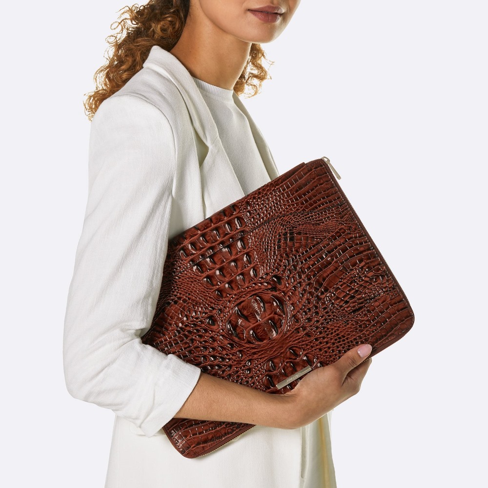 Brahmin Leather Landon Portfolio - Black Melbourne