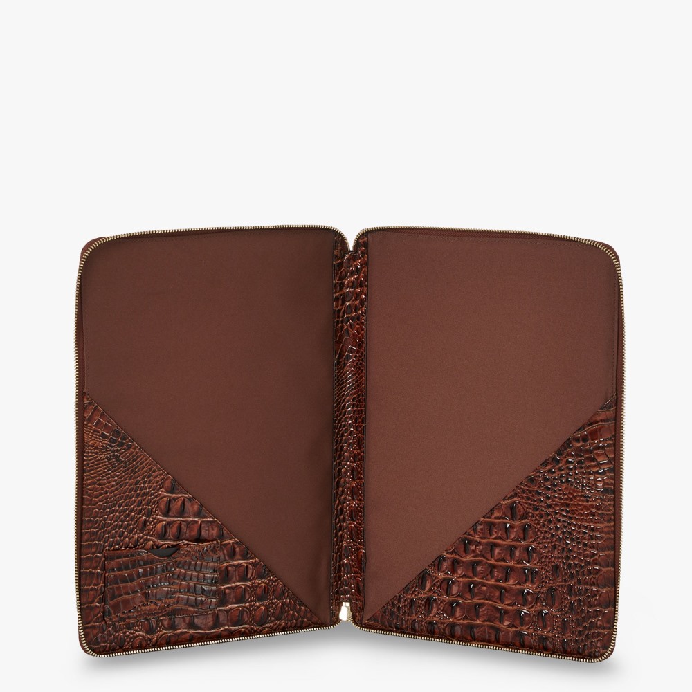 Brahmin Landon Portfolio Laptop Case - Pecan Melbourne