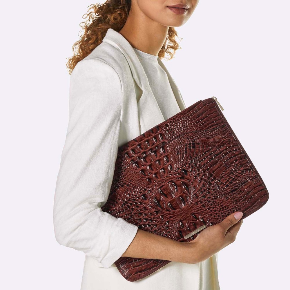Brahmin Landon Portfolio Laptop Case - Pecan Melbourne