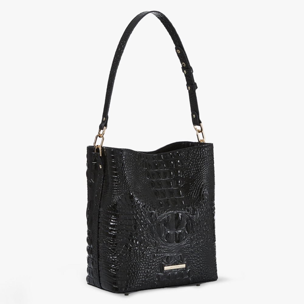 Brahmin Celina Leather Bucket Bag - Black Melbourne