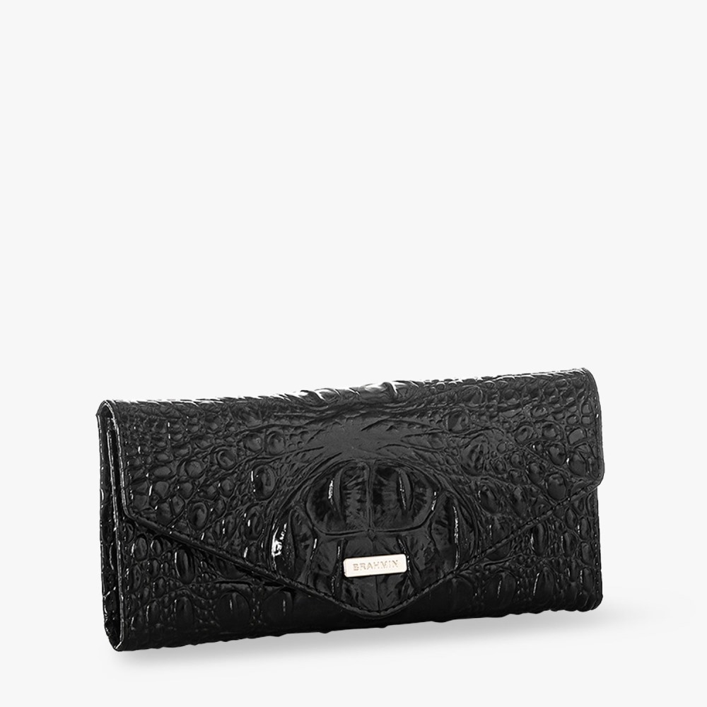 Brahmin Veronica Leather Wallet - Black Melbourne