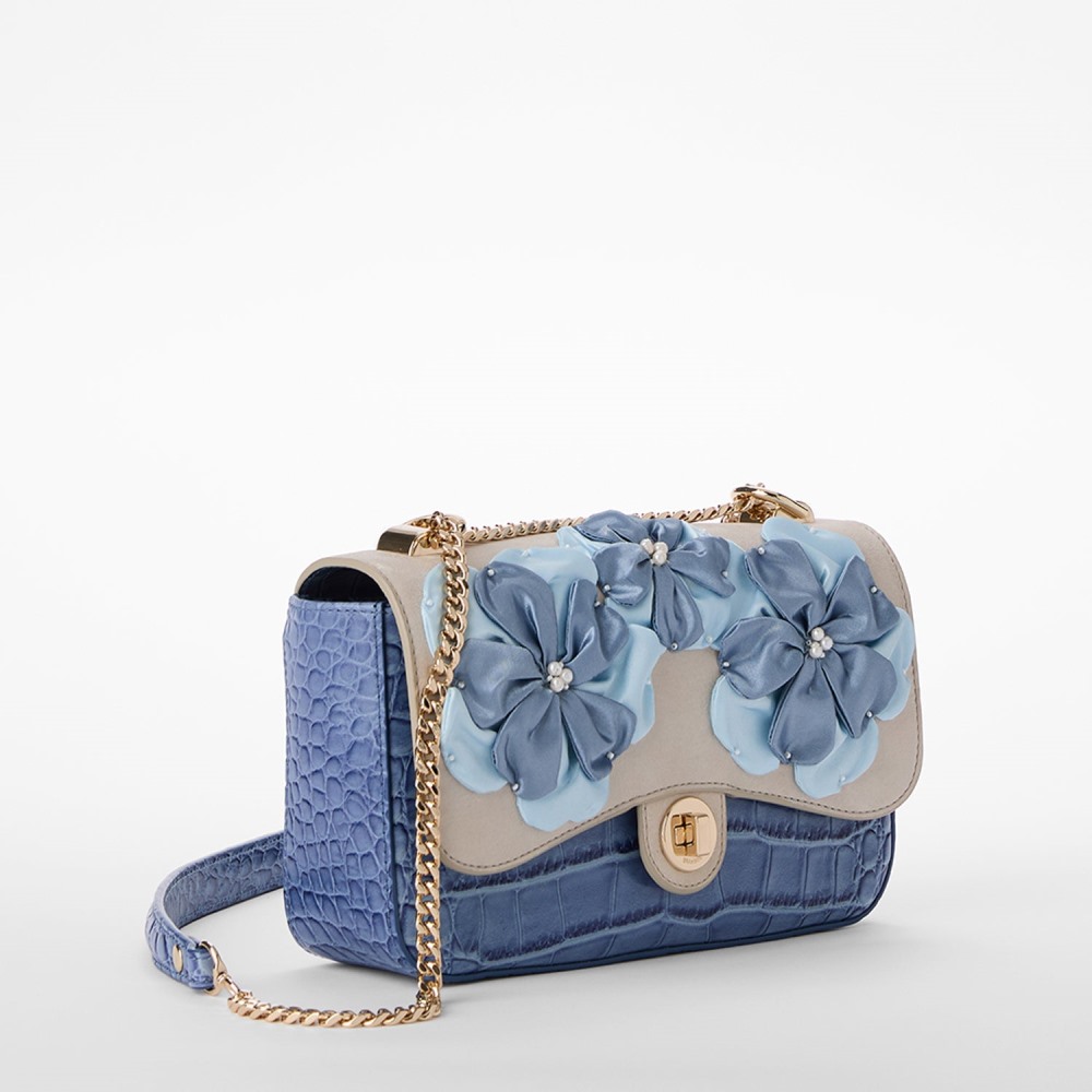 Brahmin Rosa - Bellbottom Blue Fleur