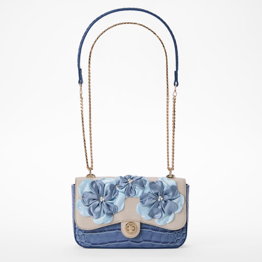 Brahmin Rosa - Bellbottom Blue Fleur
