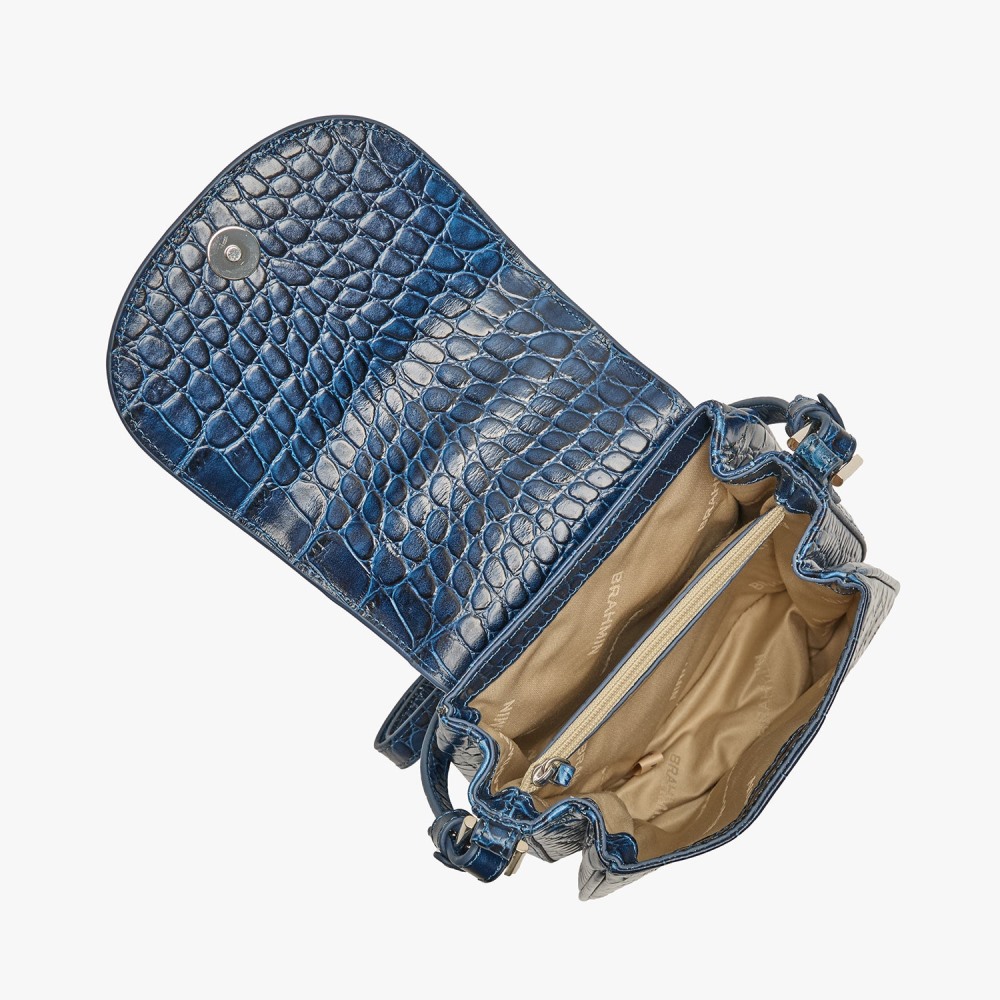 Brahmin Everlee Crossbody - Heavenly Blue Lumeria