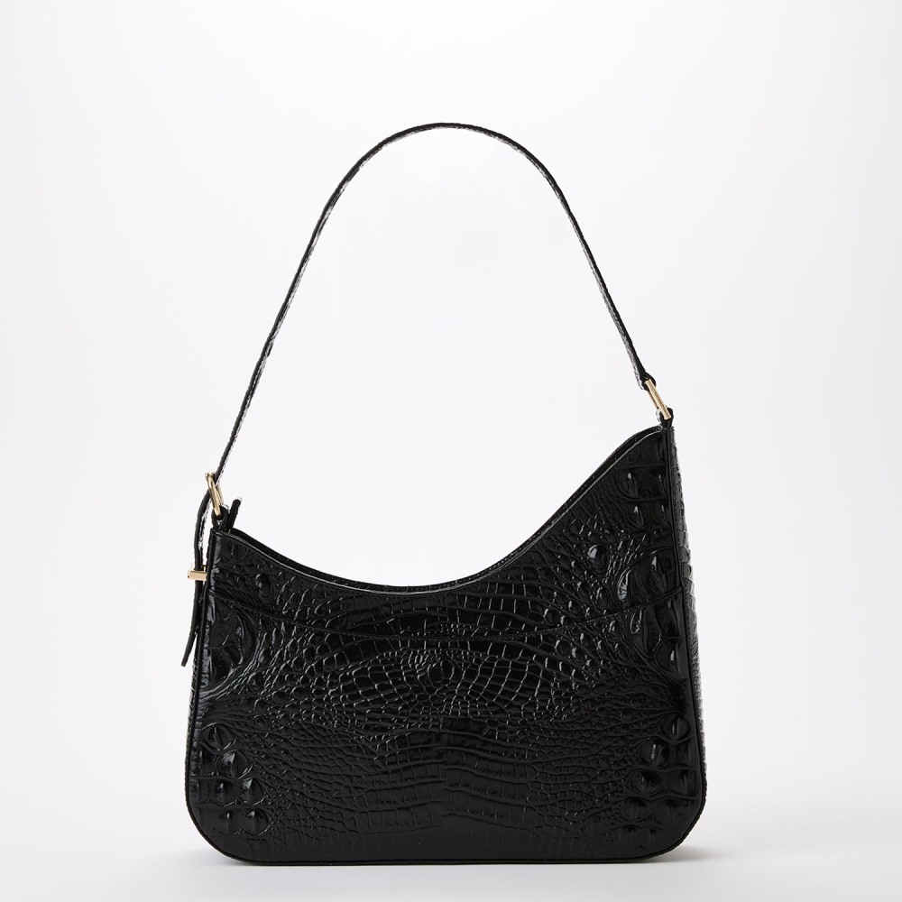 Brahmin Abbott Leather Shoulder Bag - Black Melbourne