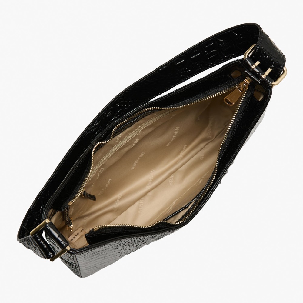 Brahmin Abbott Leather Shoulder Bag - Black Melbourne