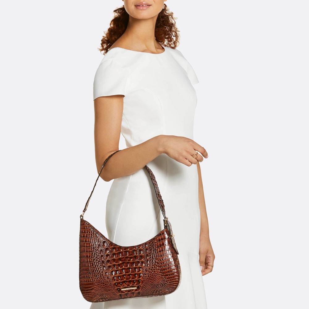 Brahmin Abbott Leather Shoulder Bag - Black Melbourne