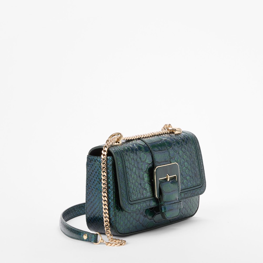 Brahmin Rosa Leather Crossbody - Evergreen Kalopsia