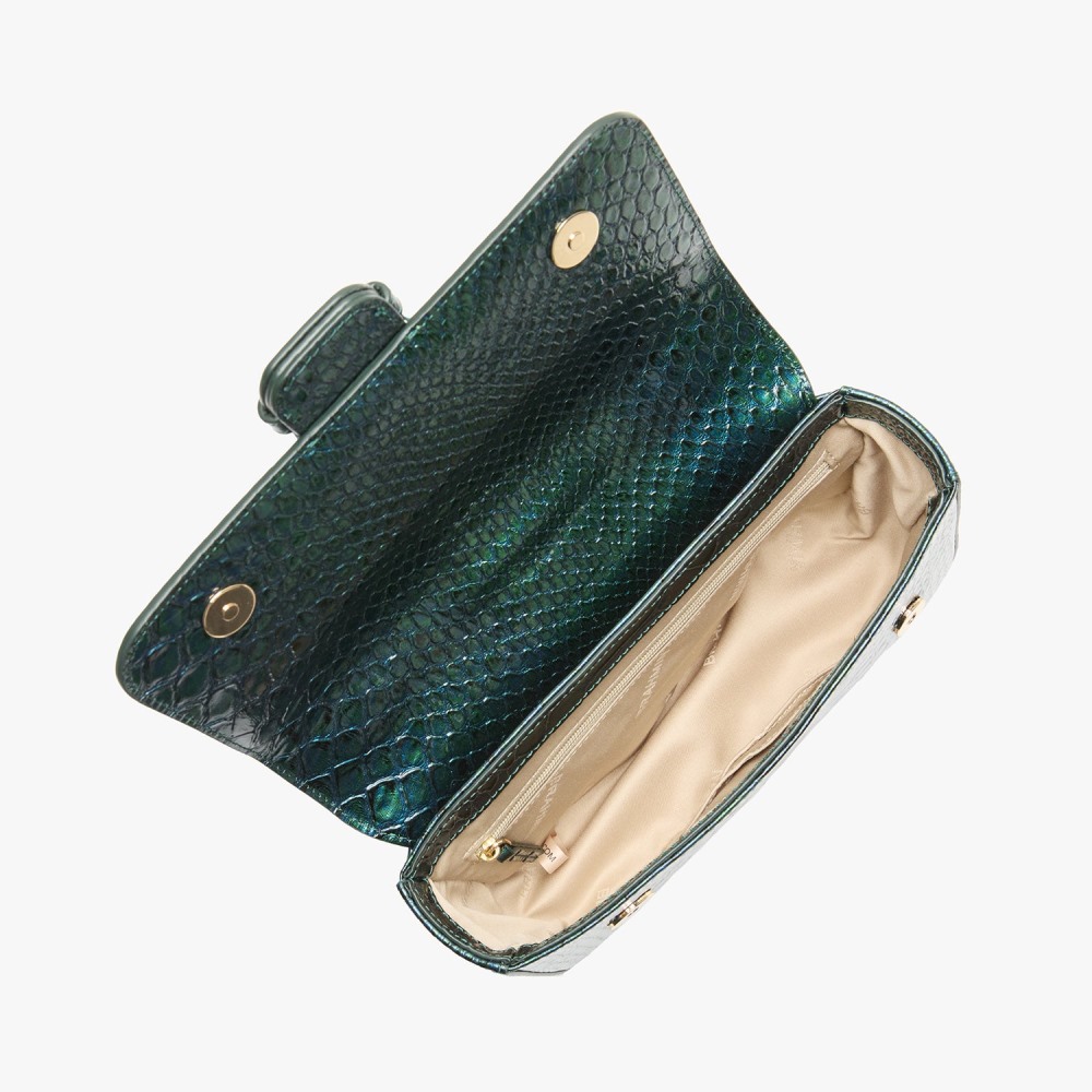 Brahmin Rosa Leather Crossbody - Evergreen Kalopsia
