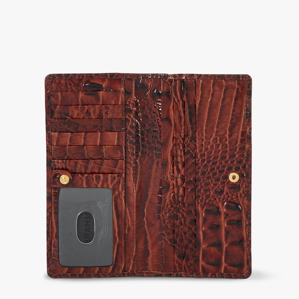 Brahmin Ady Pecan Leather Wallet - Pecan Melbourne
