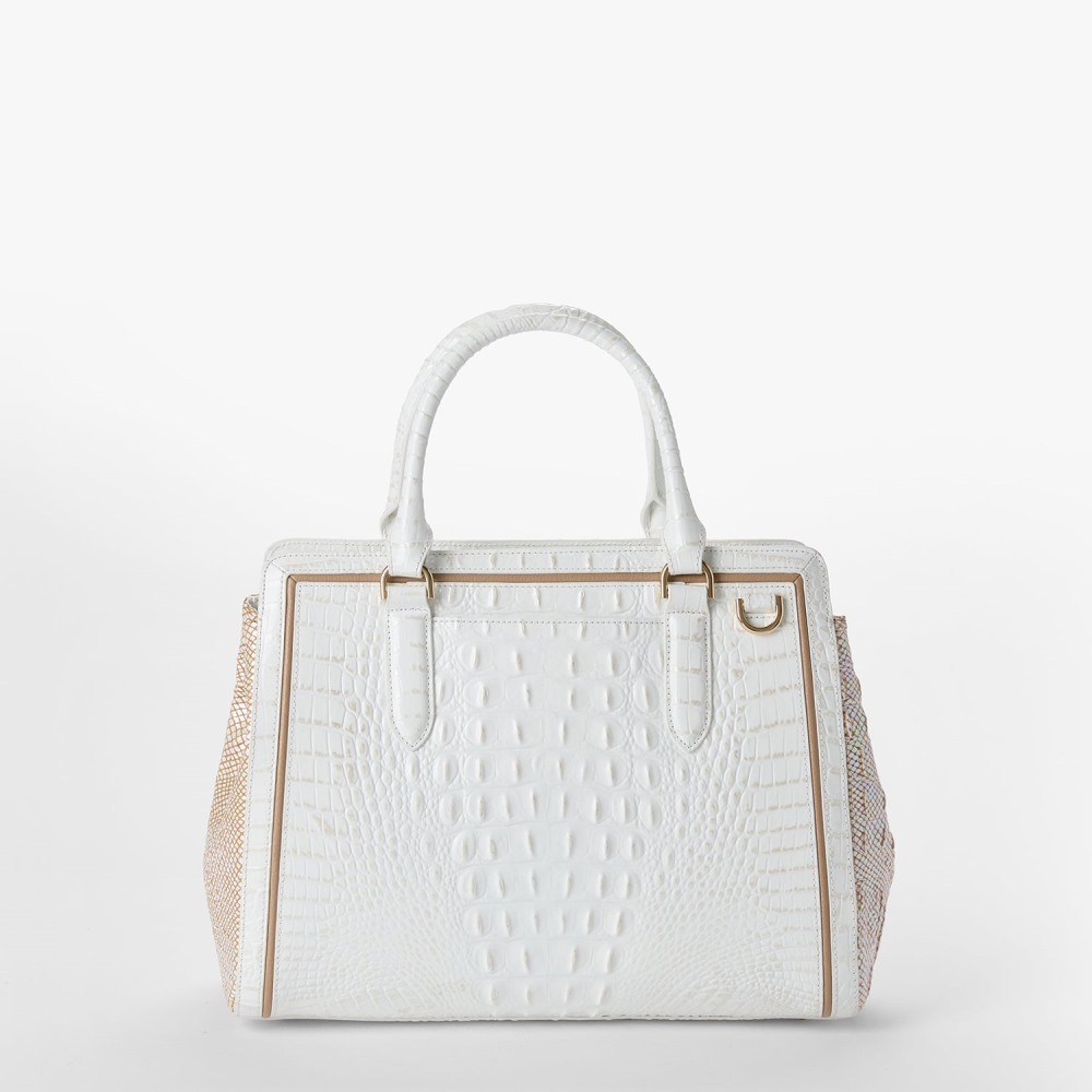Brahmin Small Finley - Sea Salt White Colada
