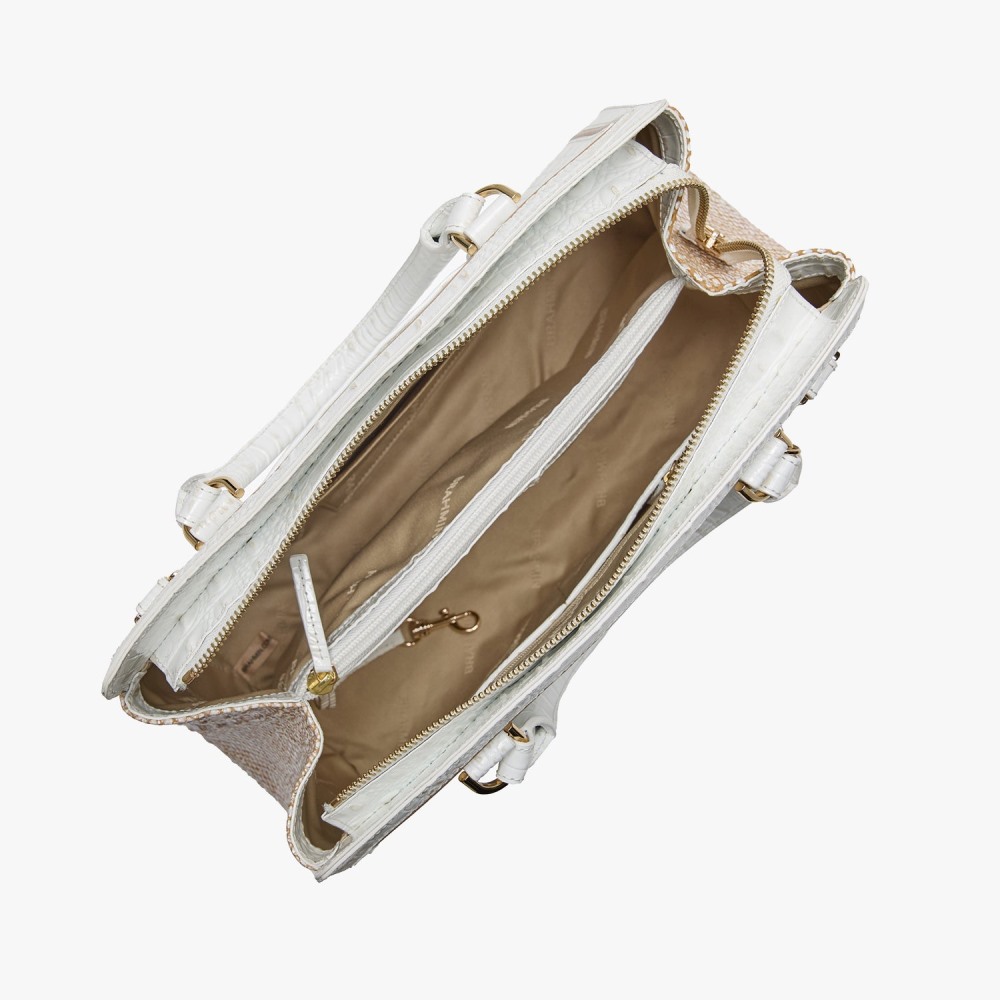 Brahmin Small Finley - Sea Salt White Colada