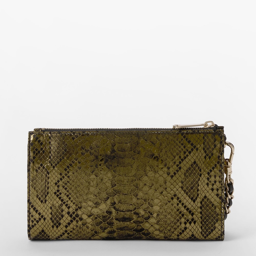 Brahmin Daisy Leather Wristlet - Gold Grandeur
