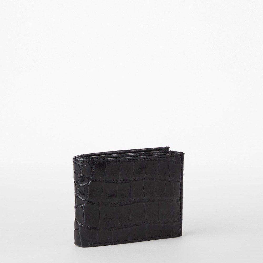 Brahmin Bifold Leather Wallet - Black Baypoint