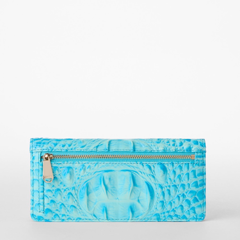 Brahmin Ady Leather Wallet - Tropic Blue Melbourne