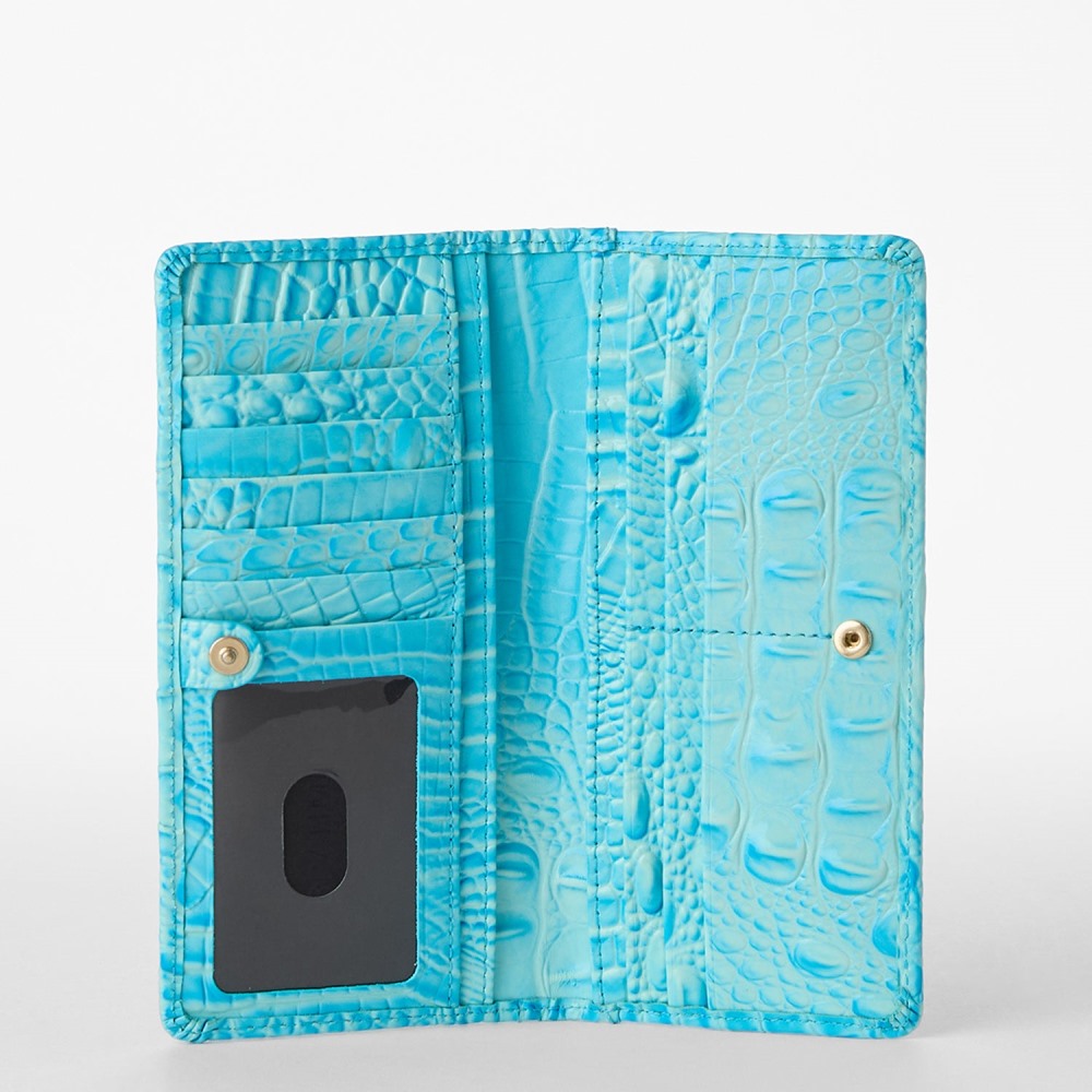 Brahmin Ady Leather Wallet - Tropic Blue Melbourne